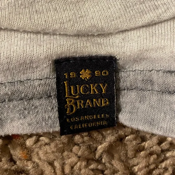 Lucky Brand Venice Burnout Adult Mens Size XL Polyester Cotton Gray Light Shirt - Picture 4 of 10